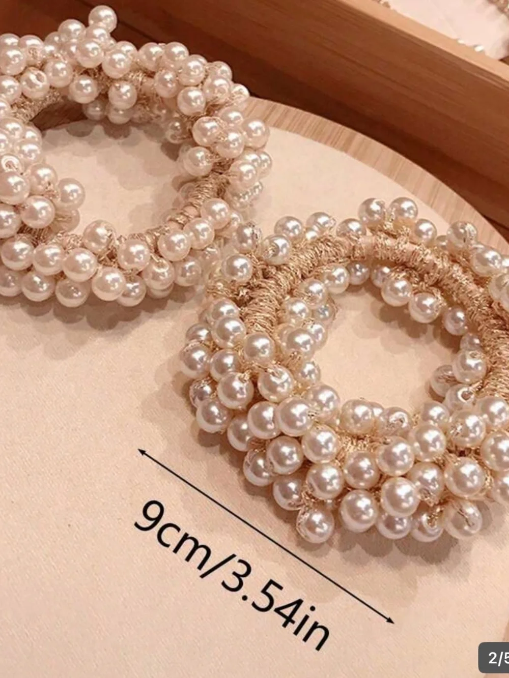 Pearl Beaded Hair Ties - Set of 3